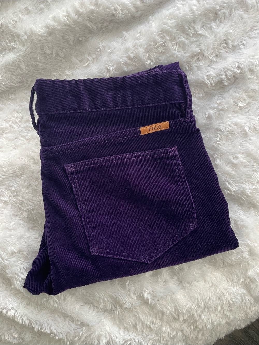 New without tag Polo by Ralph Lauren corduroy straight leg purple jeans - Picture 7 of 8
